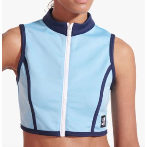 New Balance X Staud Neoprene Alaskan Blue Crop Top M - Picture 1 of 5